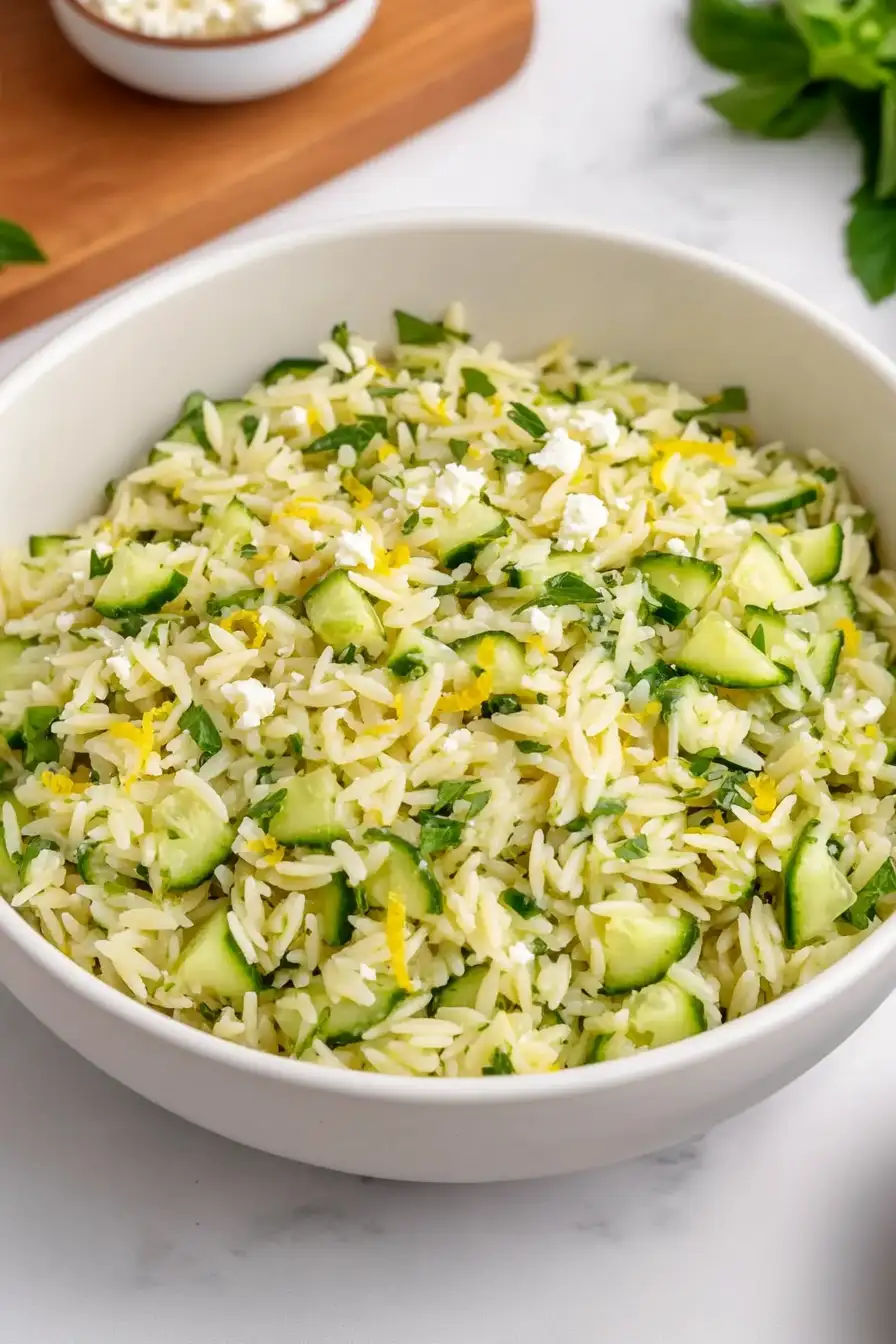 Best Cucumber Lemon Orzo Salad