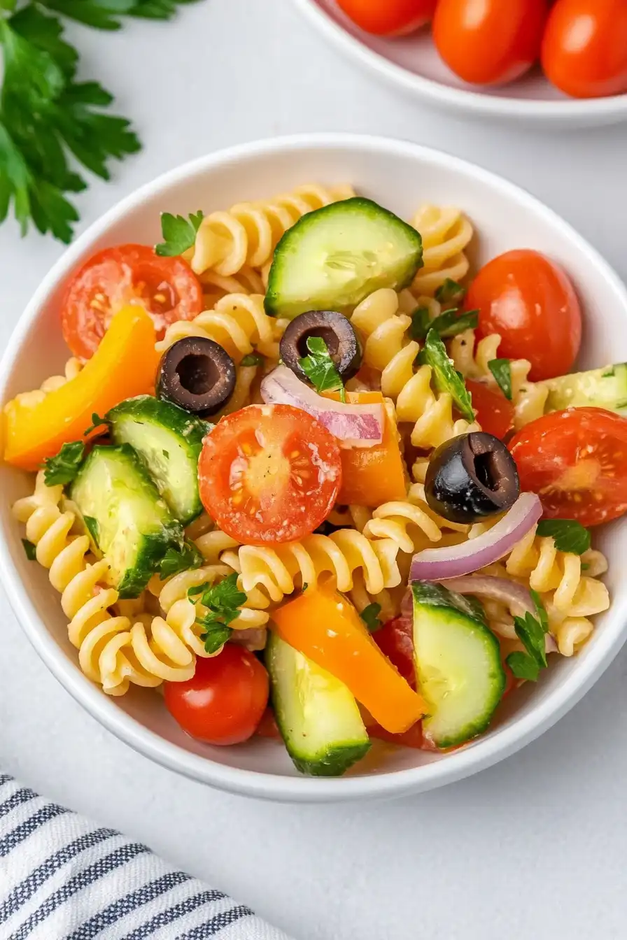 Zesty Low Calorie Pasta Salad