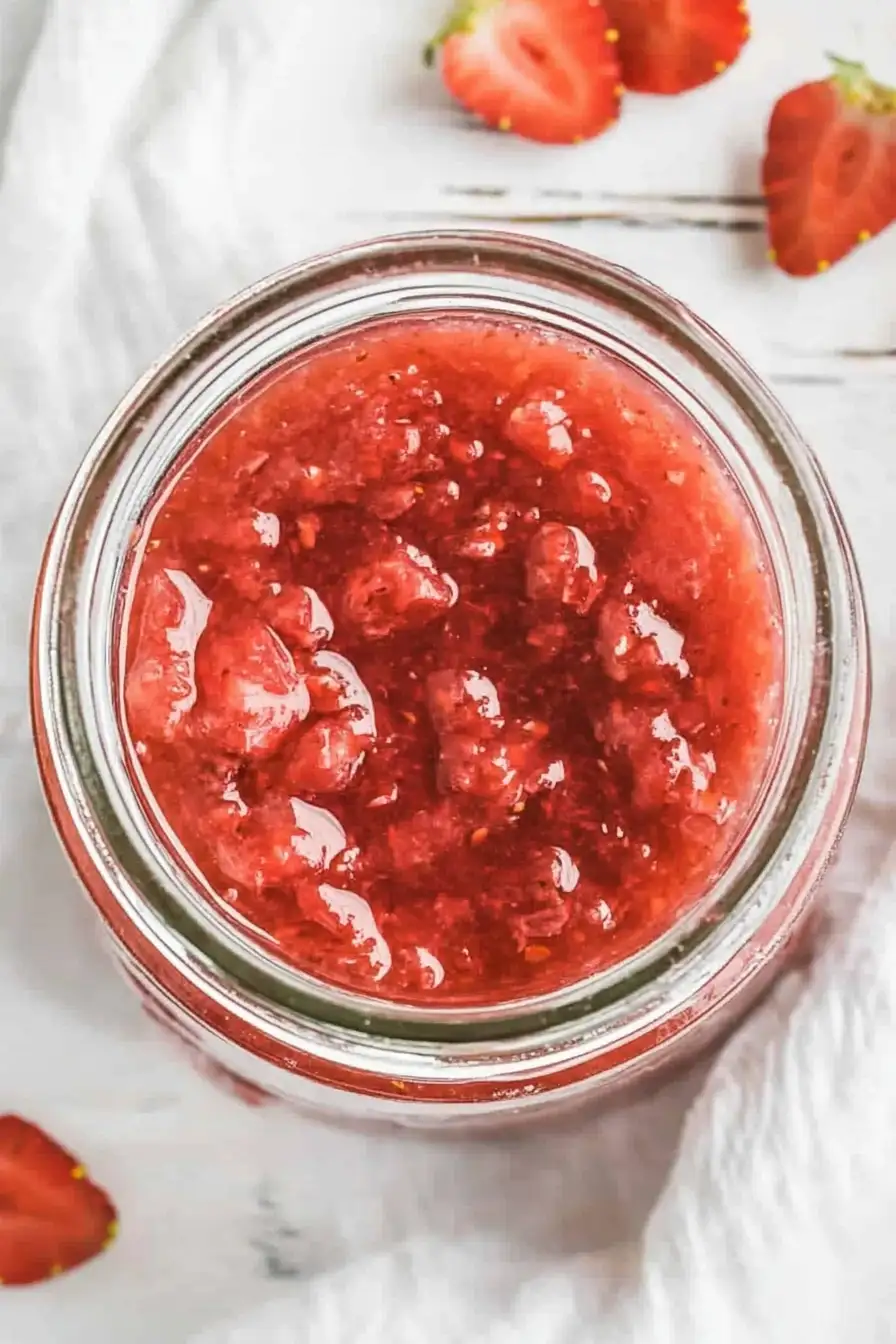 Quick Strawberry Rhubarb Freezer Jam