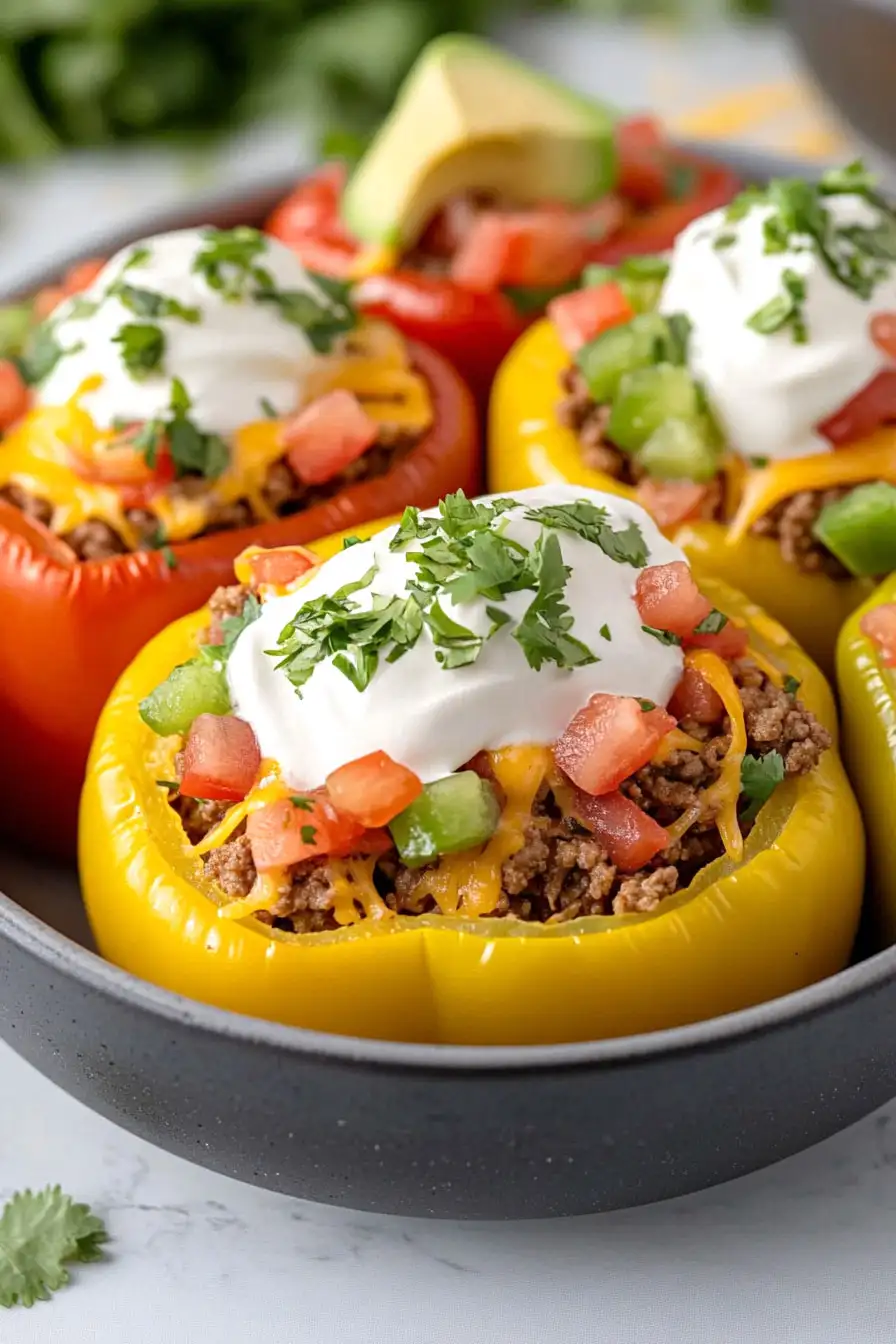 Healthy Paleo Stuffed Bell Peppers
