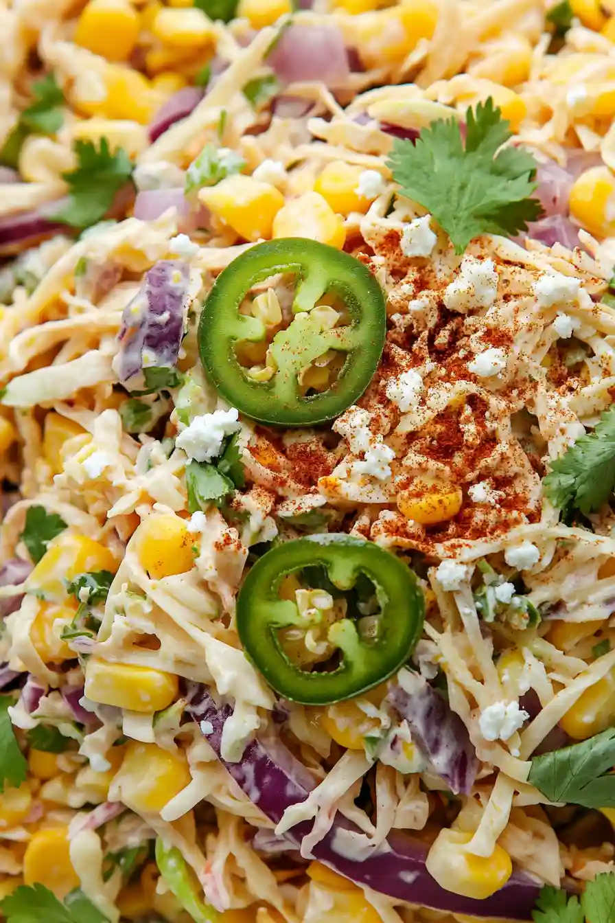 Creamy Mexican Street Corn Coleslaw