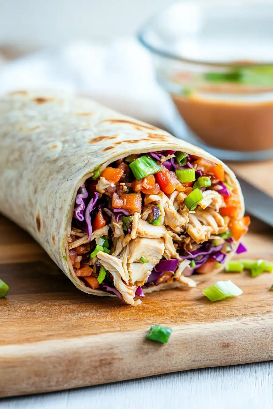 Best Asian Chicken Salad Wrap