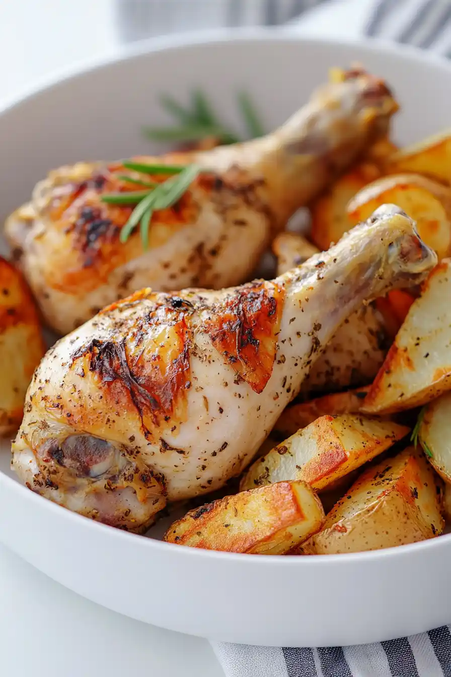 Quick Chicken with Potato Wedges