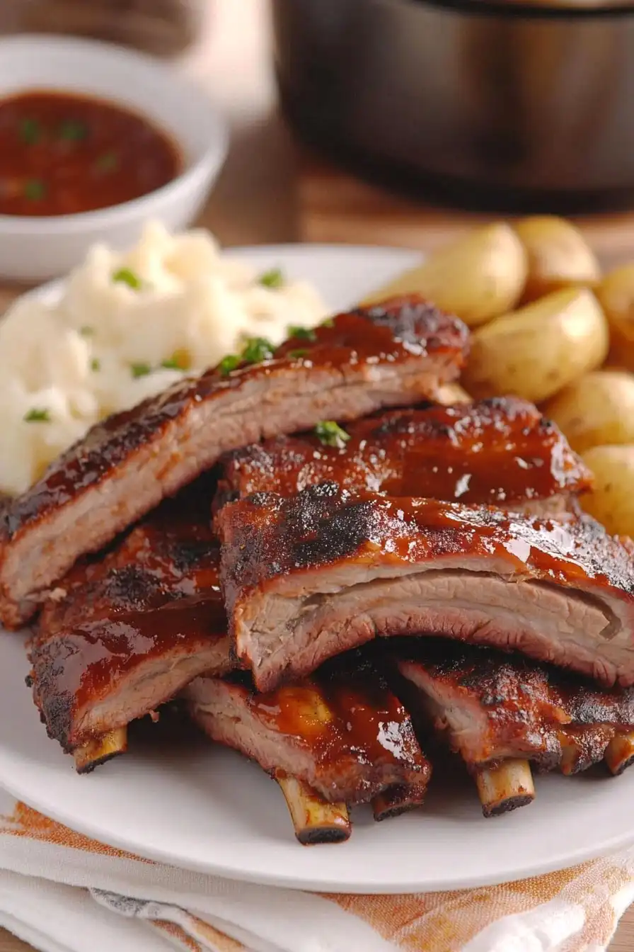 Easy Crock Pot BBQ Ribs with Coke