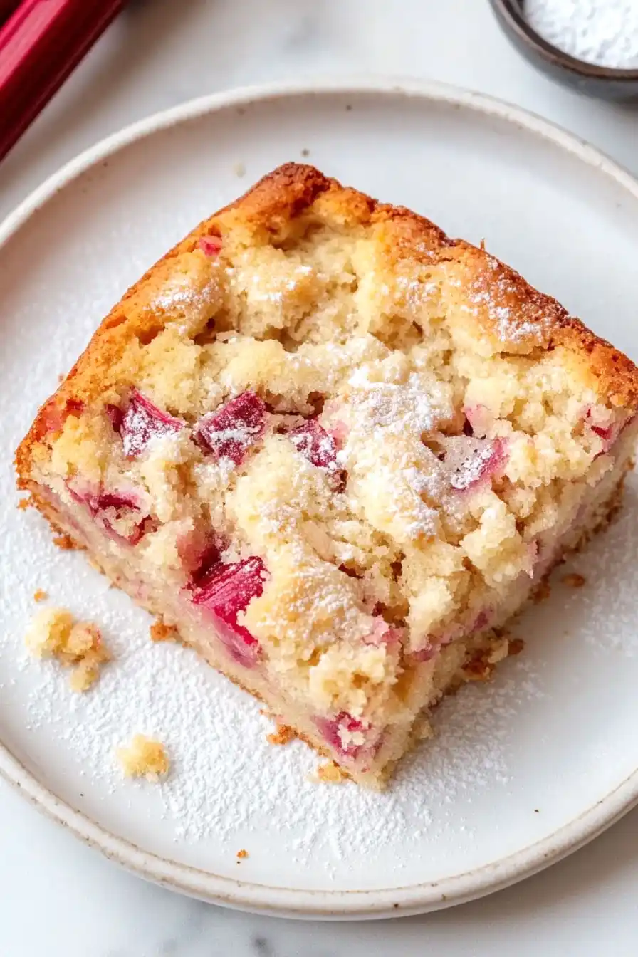 Moist Rhubarb Cake