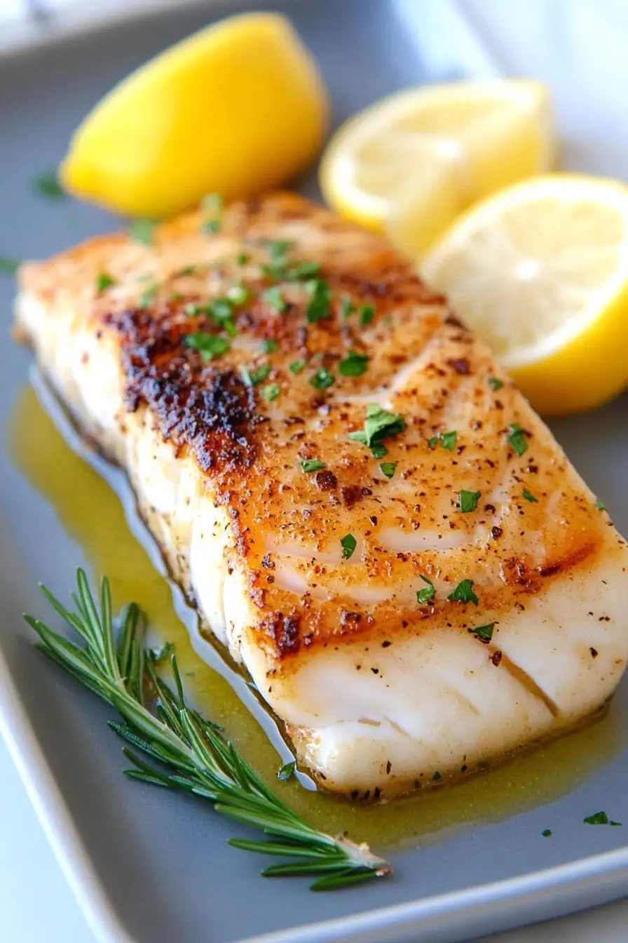 Juicy Garlic Butter Halibut