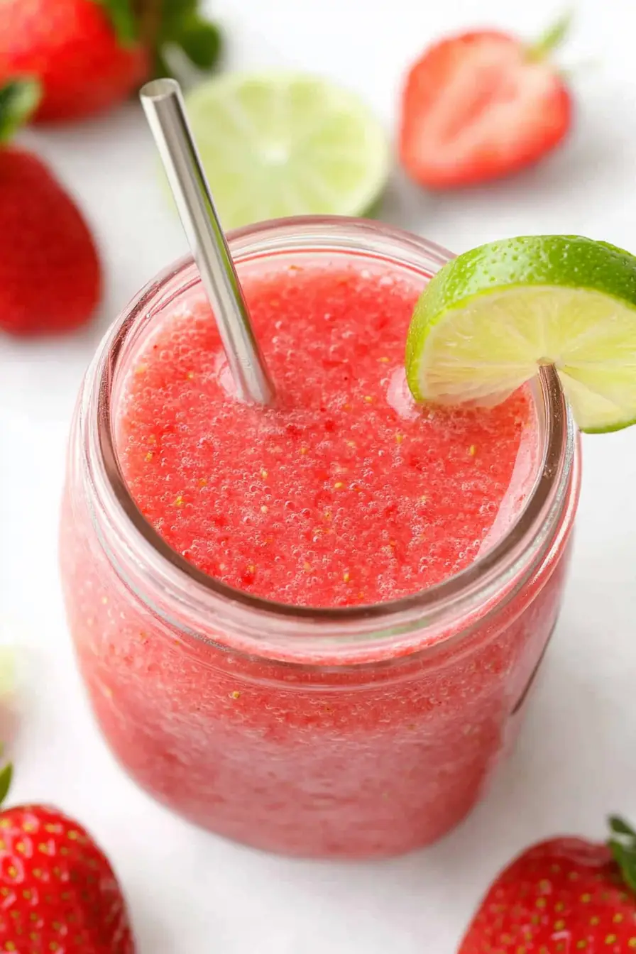 Best Watermelon and Strawberry Slushie
