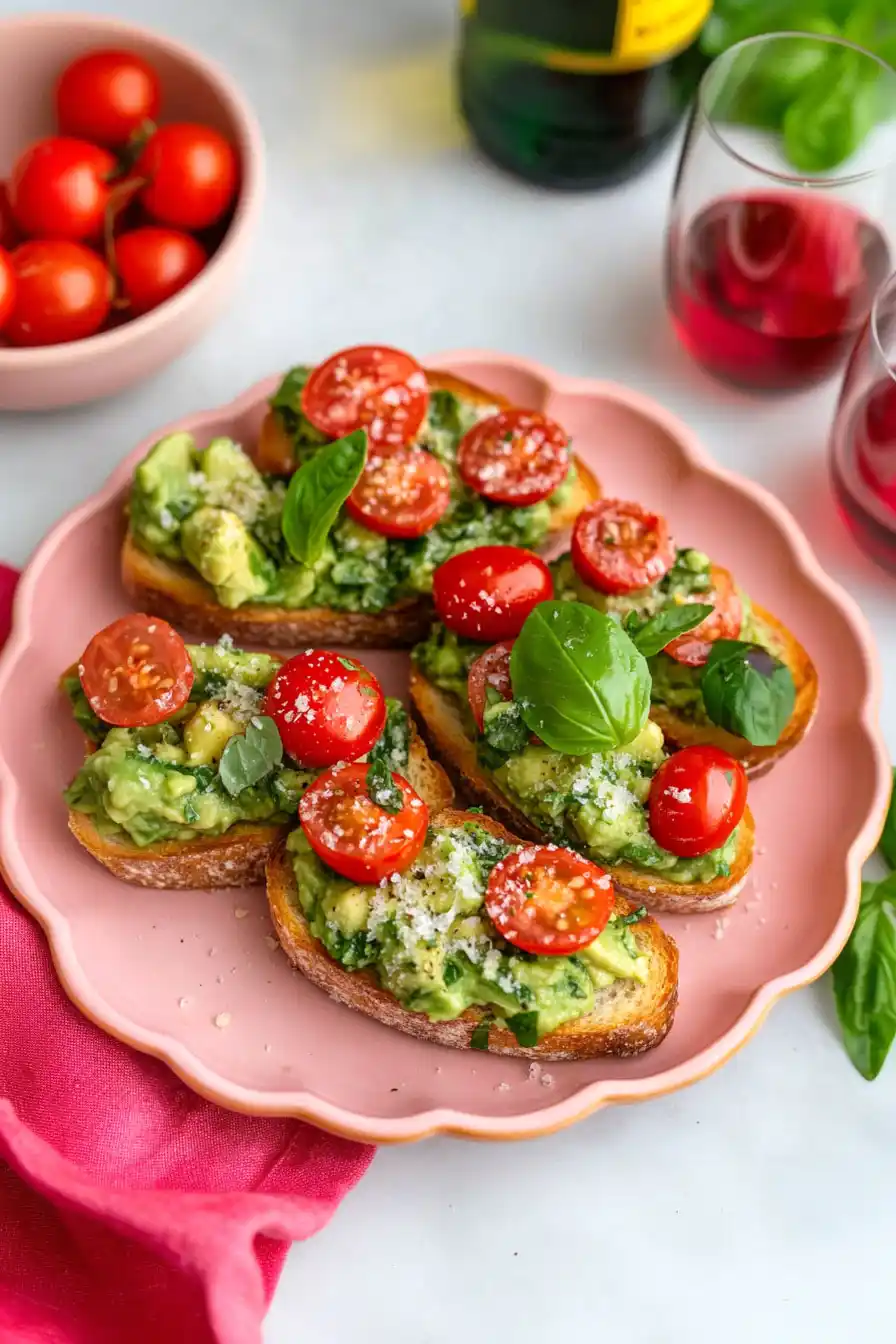 Easy Avocado Bruschetta Recipe