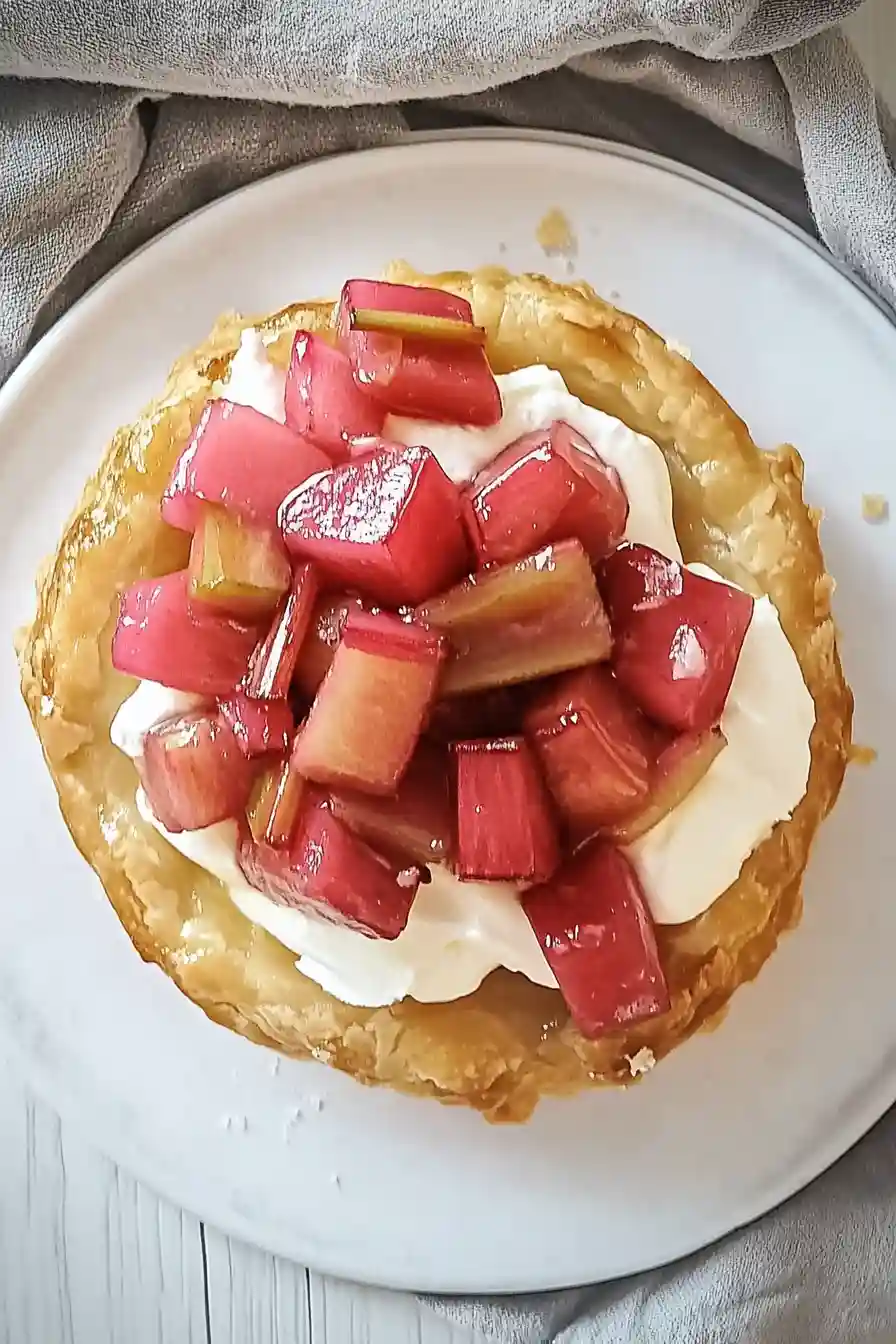 Delicious Puff Pastry Rhubarb Tart
