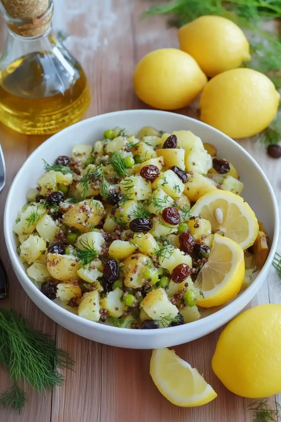 Juicy Potato Salad with Raisins