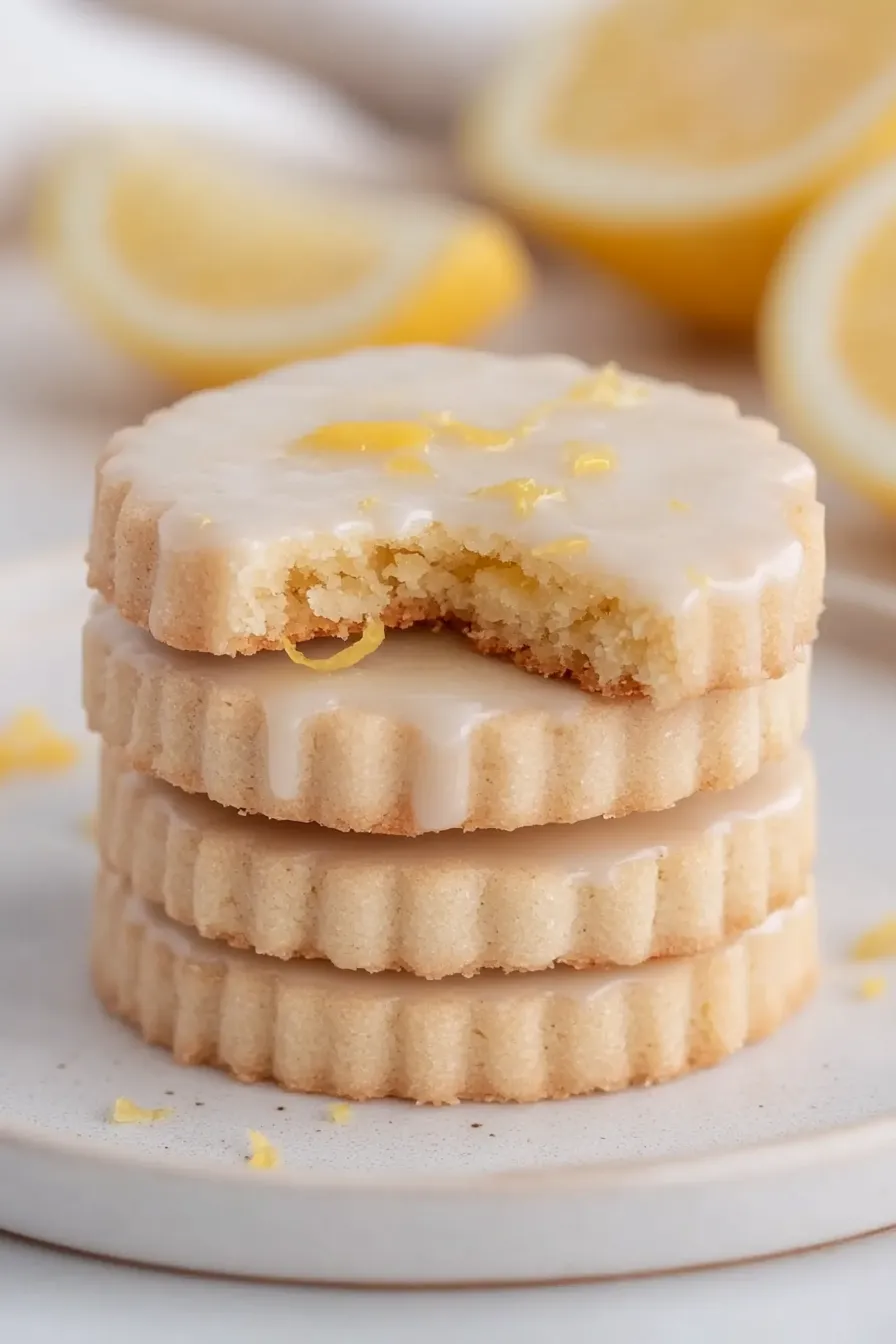 Crispy Lemon Shortbread Cookies