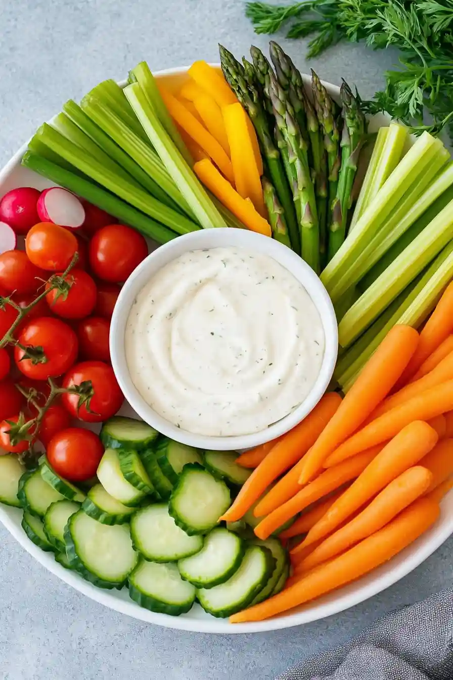 Colorful Veggie Platter Presentation
