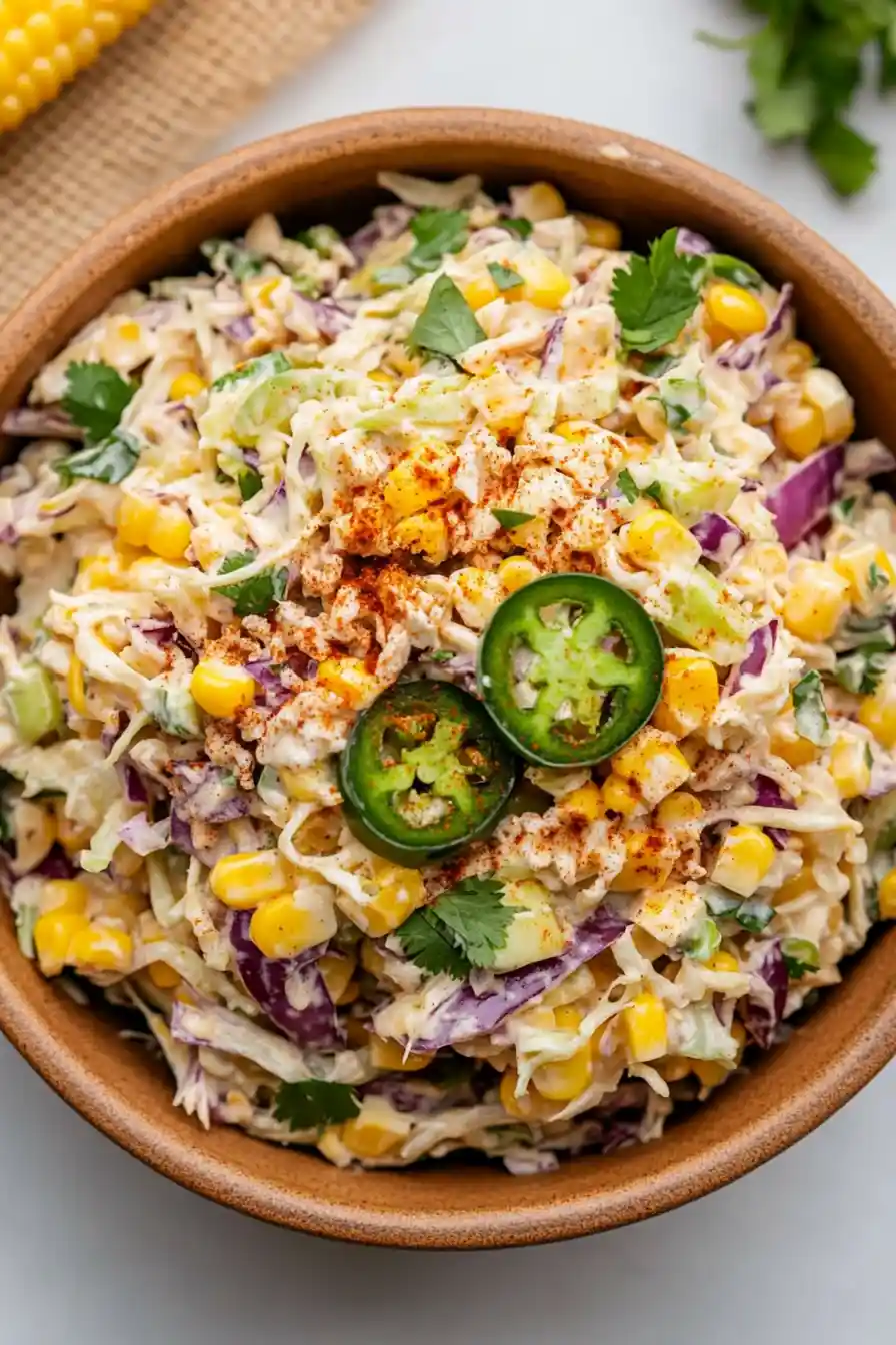 Creamy Mexican Street Corn Coleslaw