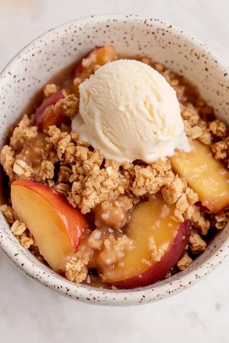 Tasty Peach Crisp with Oatmeal Recipe