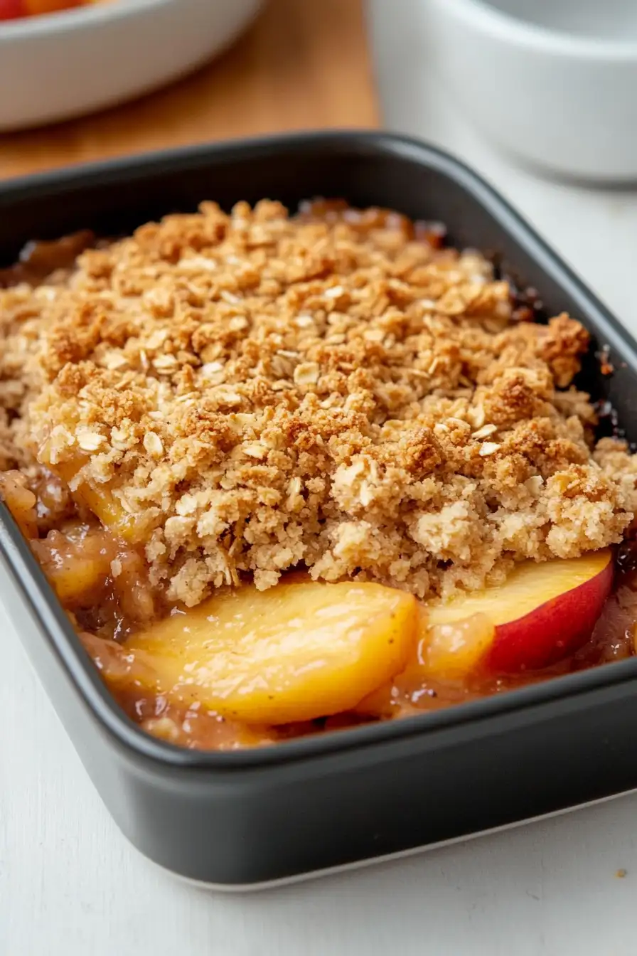Tasty Peach Crisp with Oatmeal Recipe