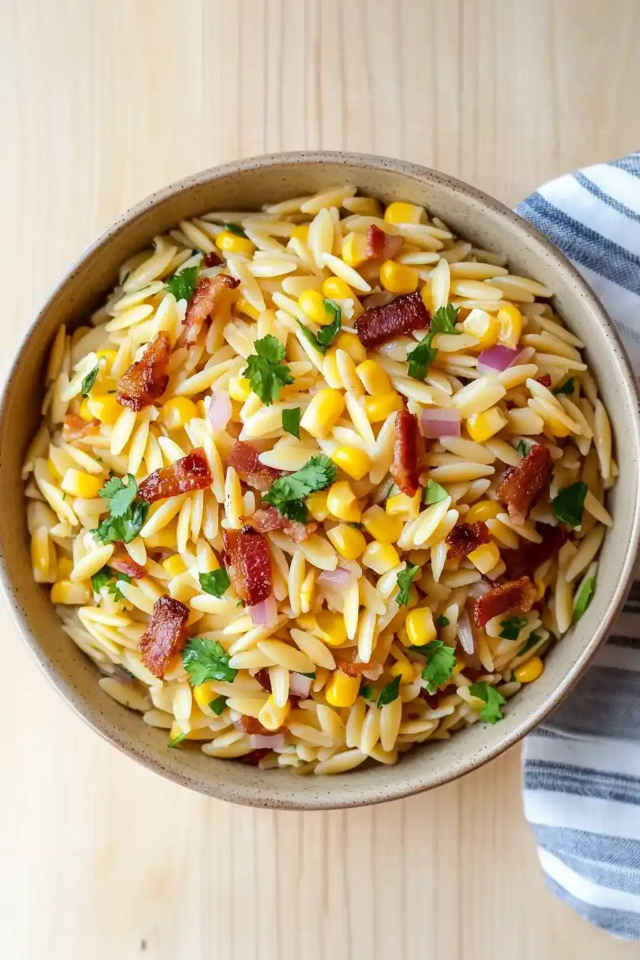 Easy Corn and Bacon Pasta Salad