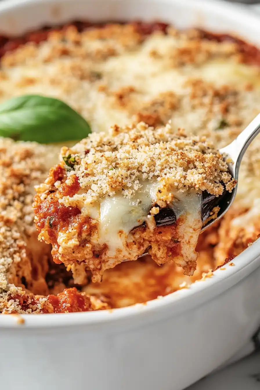 Tasty Baked Eggplant Parmesan Casserole