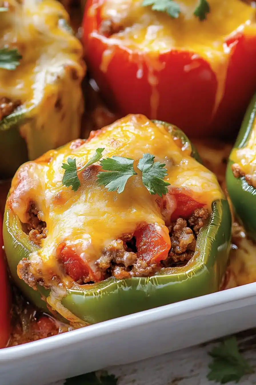 Juicy High Protein Stuffed Bell Peppers