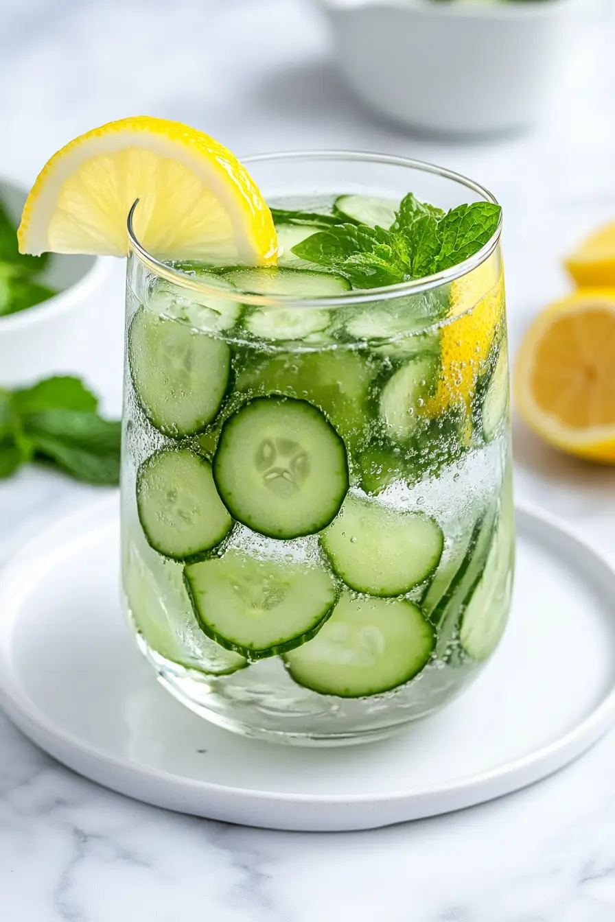 Refreshing Cucumber Mint Spa Water
