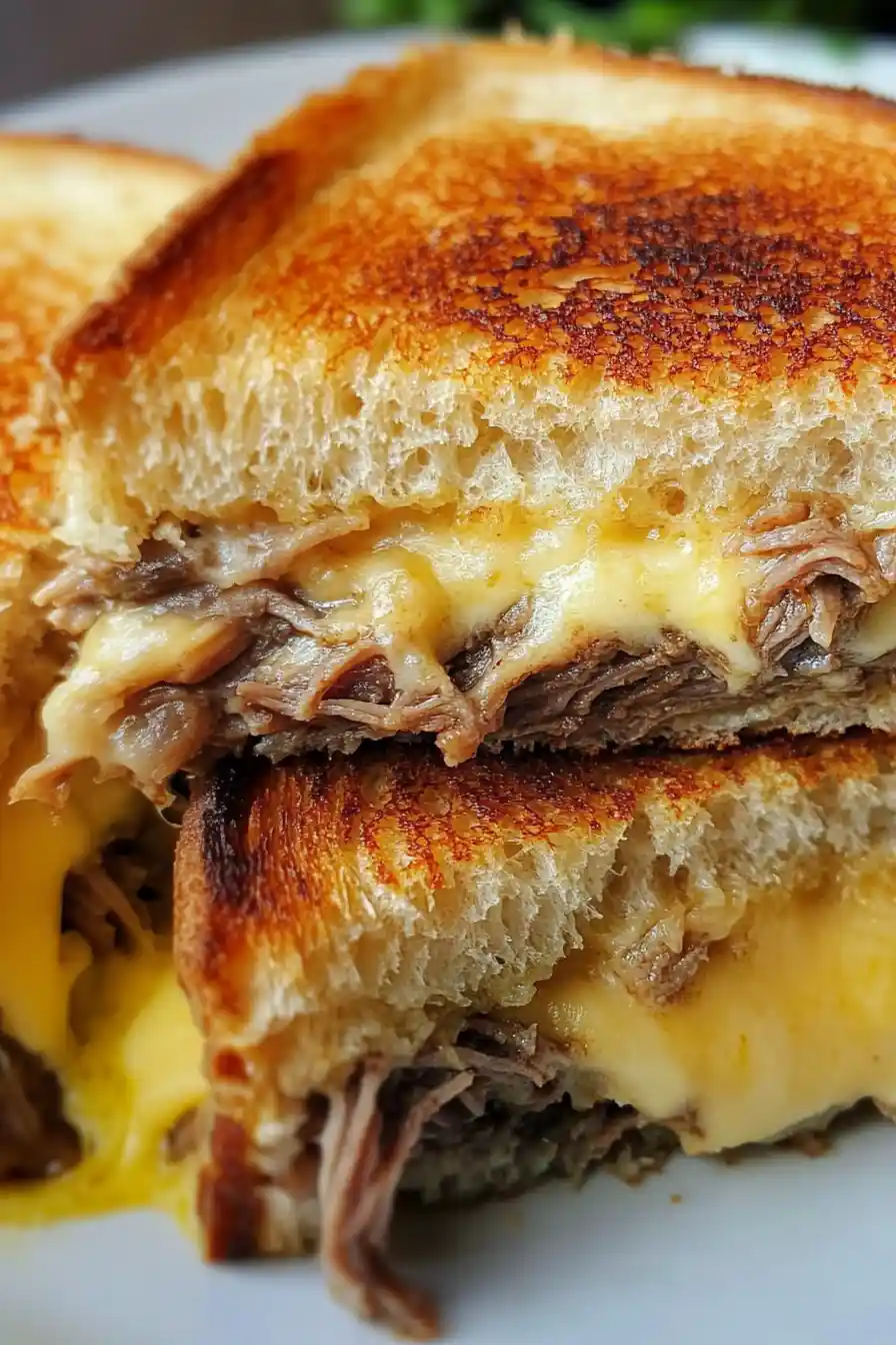 Melted Roast Beef Grilled Cheese