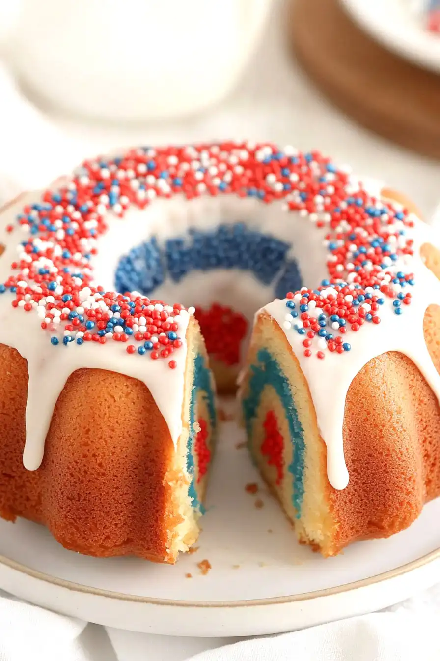 Moist 4th of July Bundt Cake