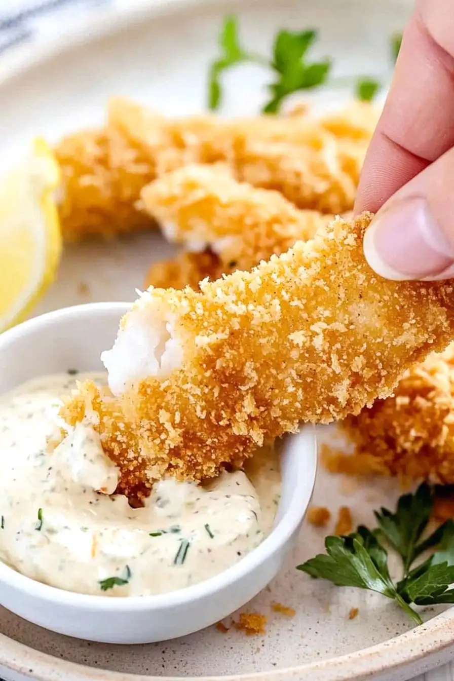 Tasty Baked Halibut Fish Sticks