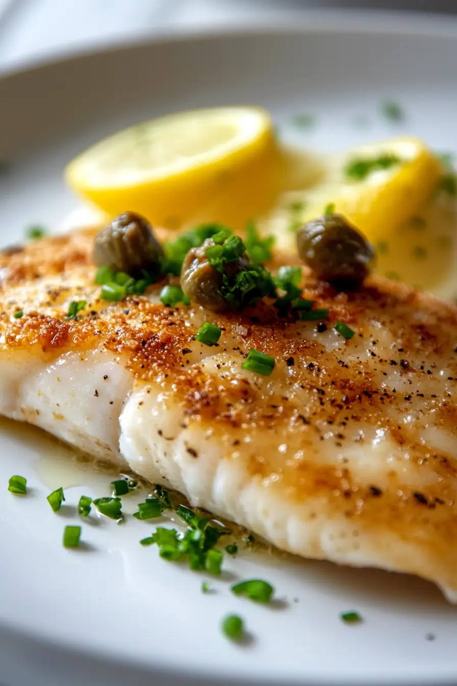 Healthy Halibut with Lemon Cream Sauce