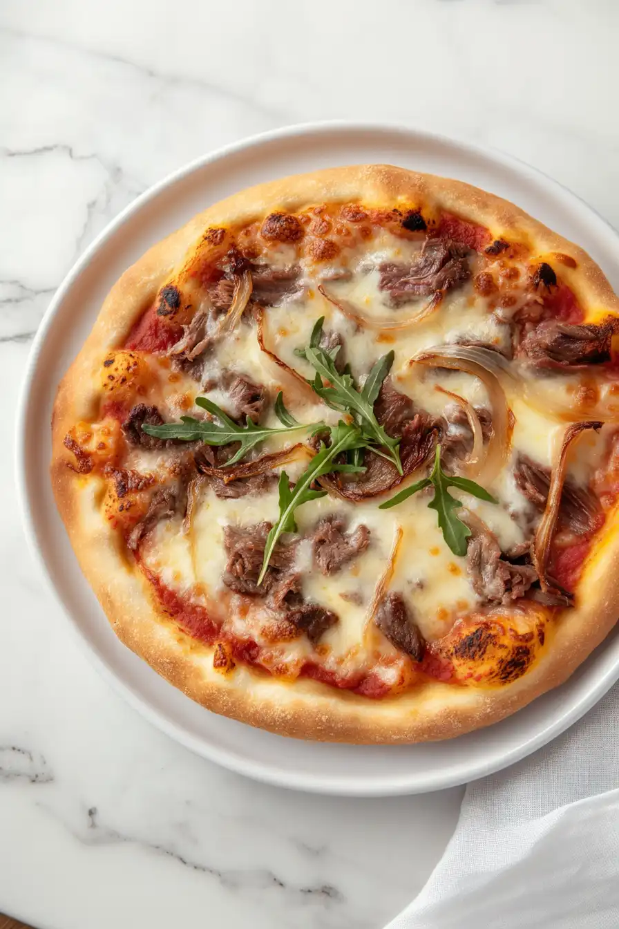 Juicy Roast Beef Pizza