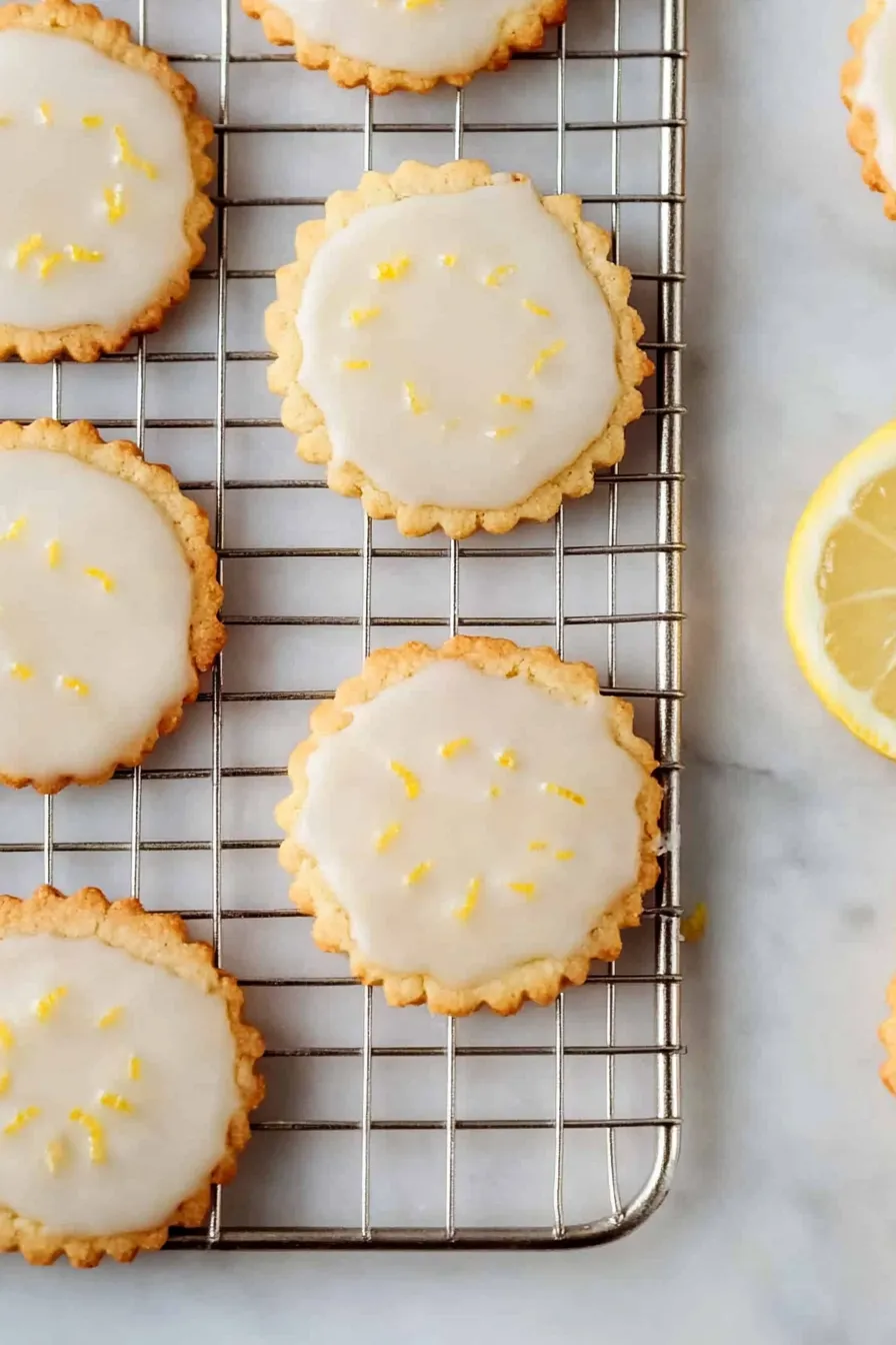 Crispy Lemon Shortbread Cookies