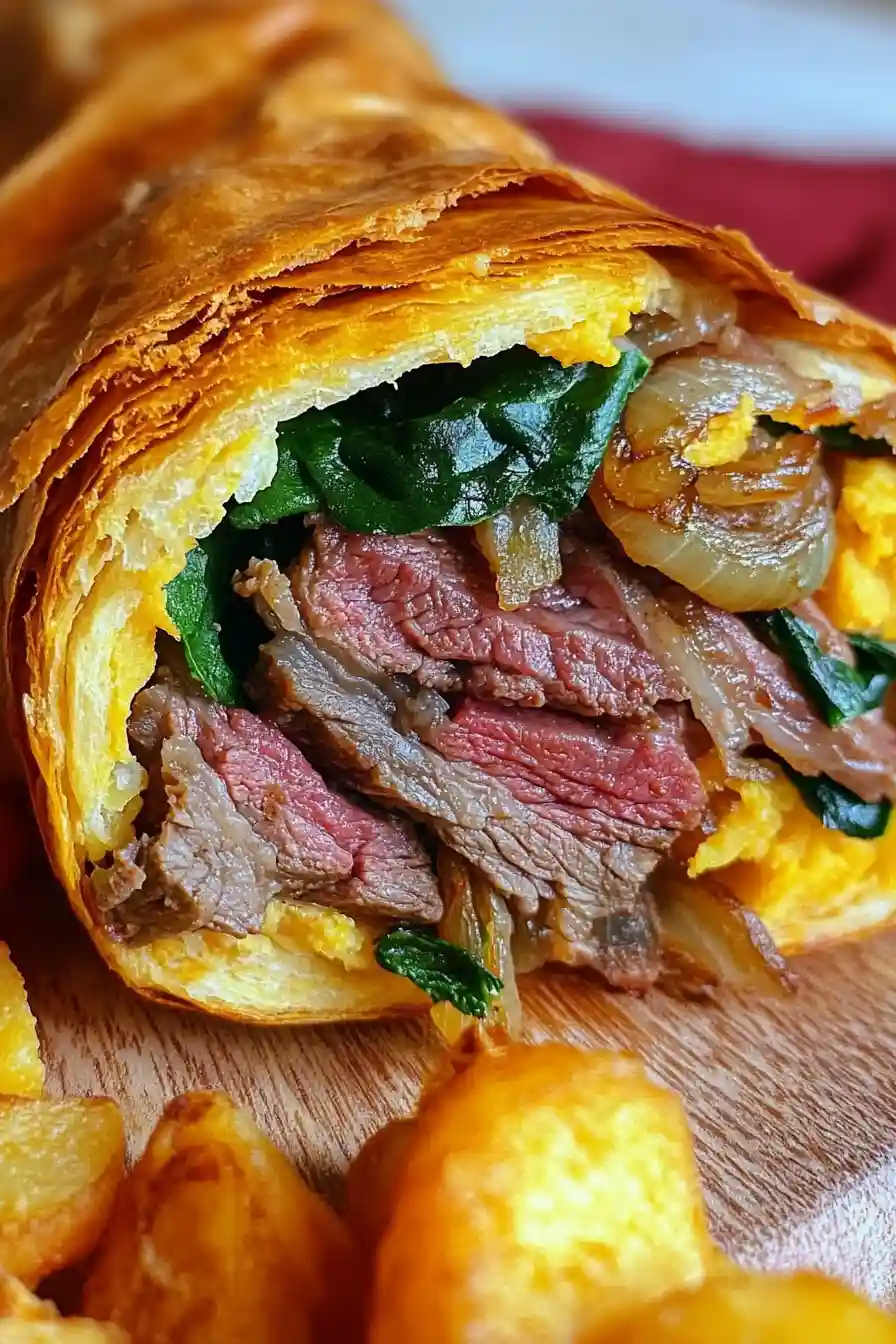 Fluffy Yorkshire Pudding Wrap with Roast Beef