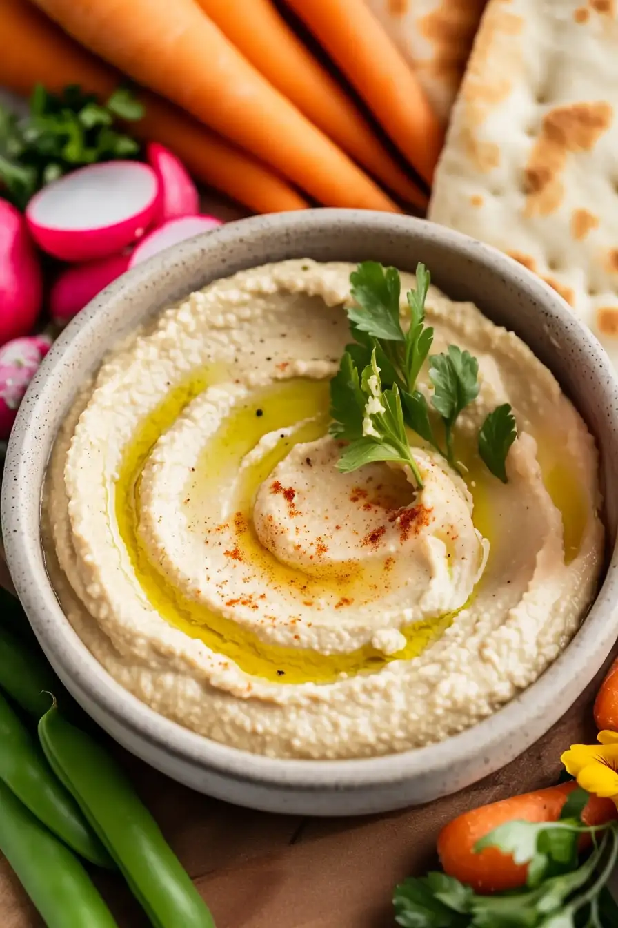 Healthy Veggie and Hummus Platter