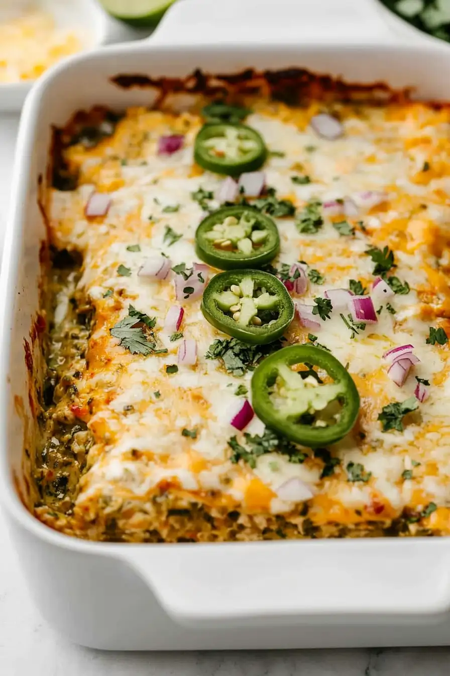 Delicious Salsa Verde Chicken Casserole
