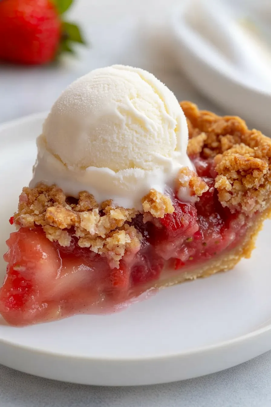 Delicious Strawberry Rhubarb Pie with Frozen Fruit