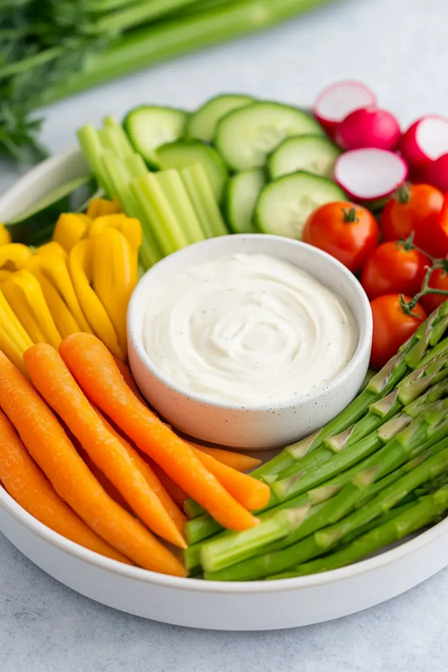 Colorful Veggie Platter Presentation