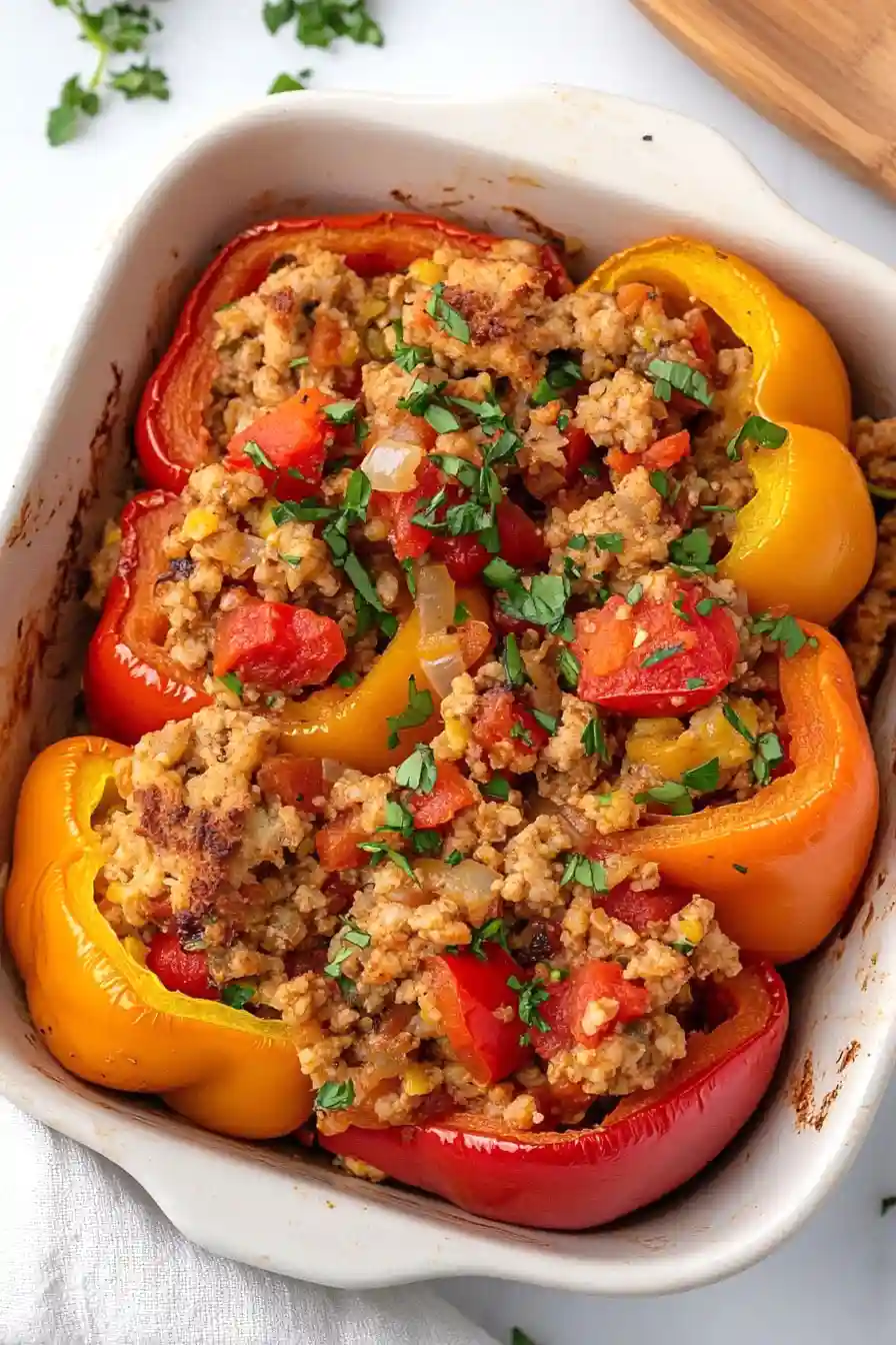 Delicious Whole30 Stuffed Bell Peppers