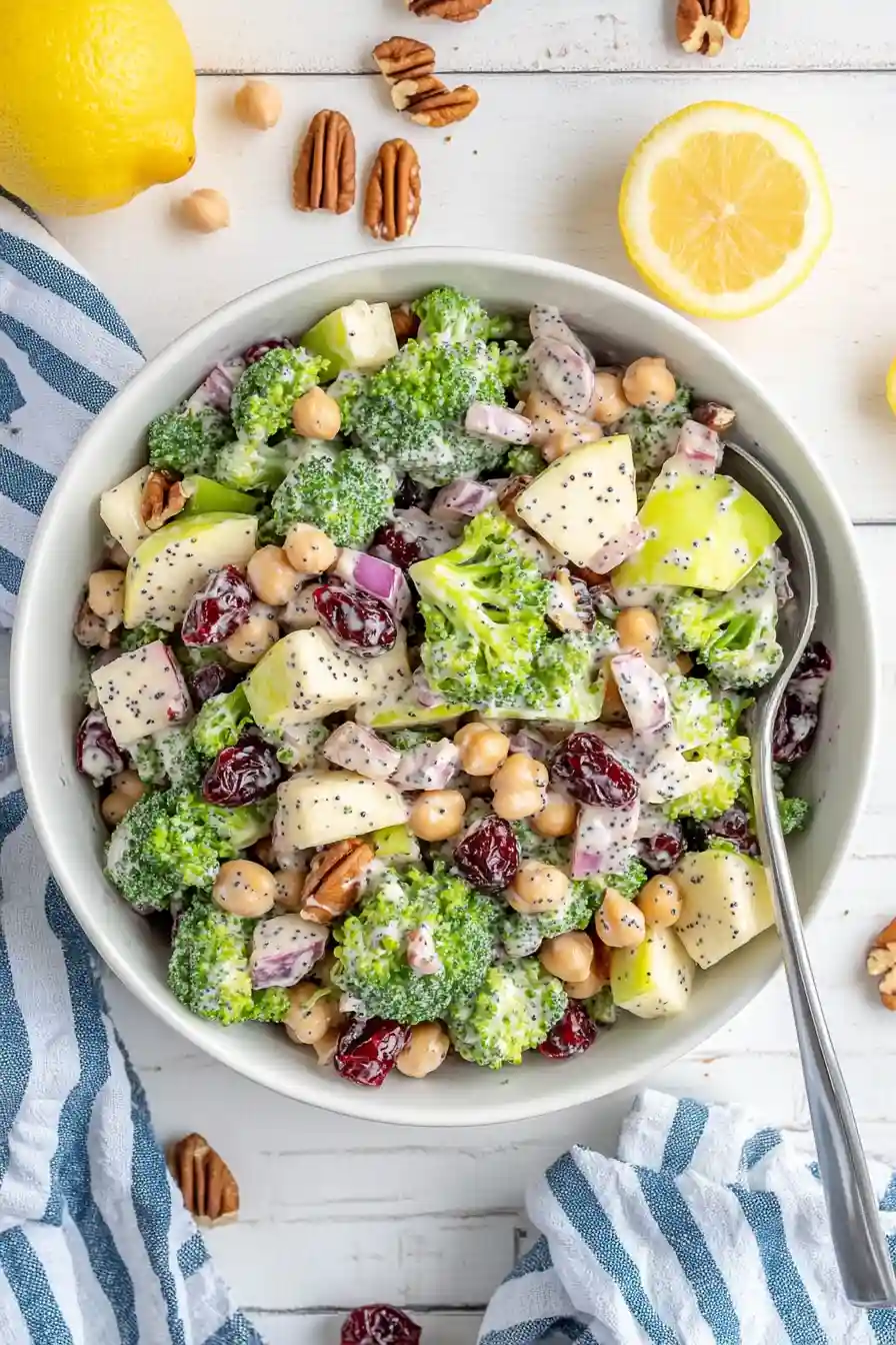 Healthy Broccoli Salad with Poppyseed Dressing
