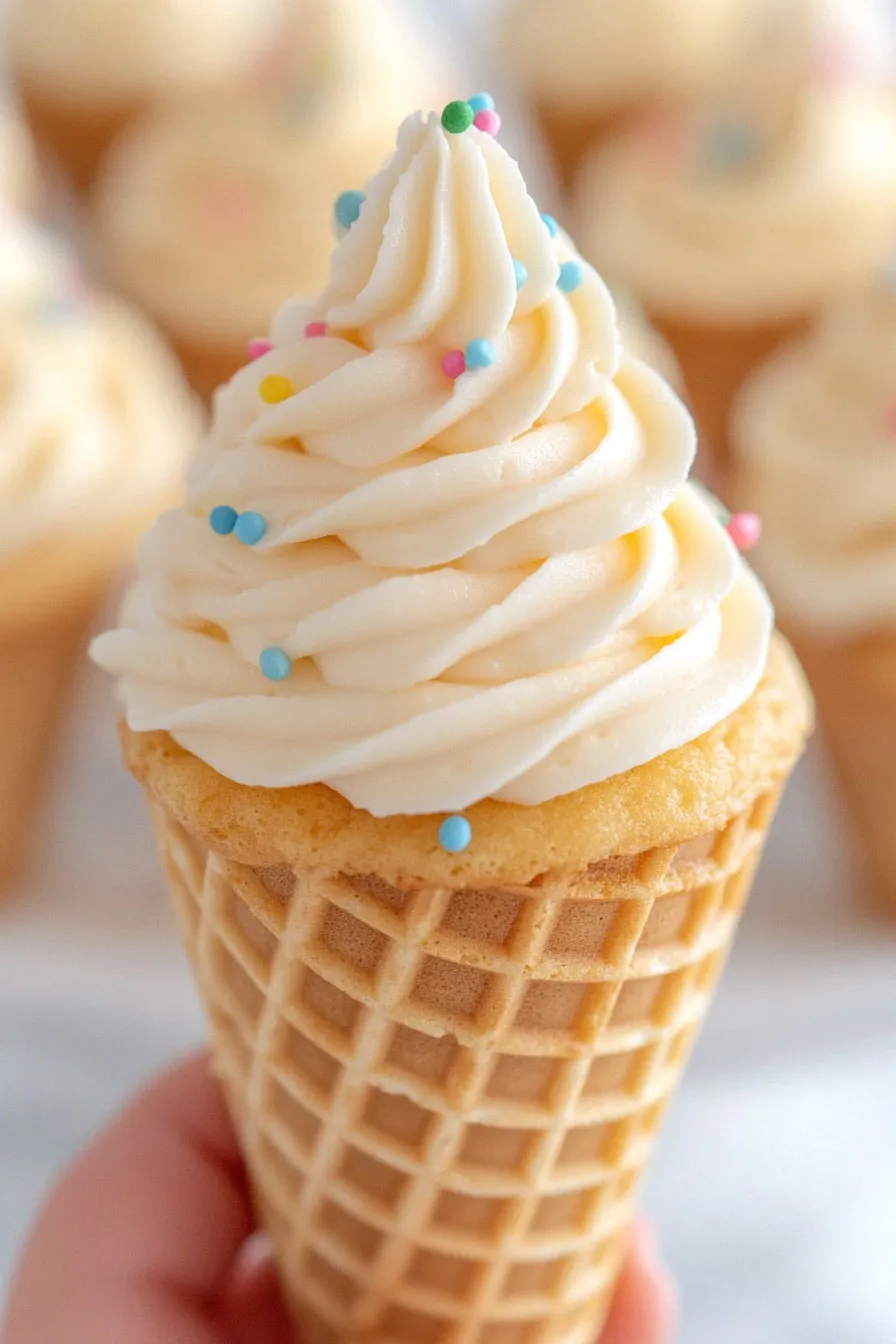 Vanilla Ice Cream Cone Cake