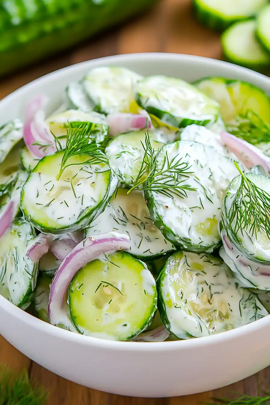 Healthy Cucumber Dill Greek Yogurt Salad