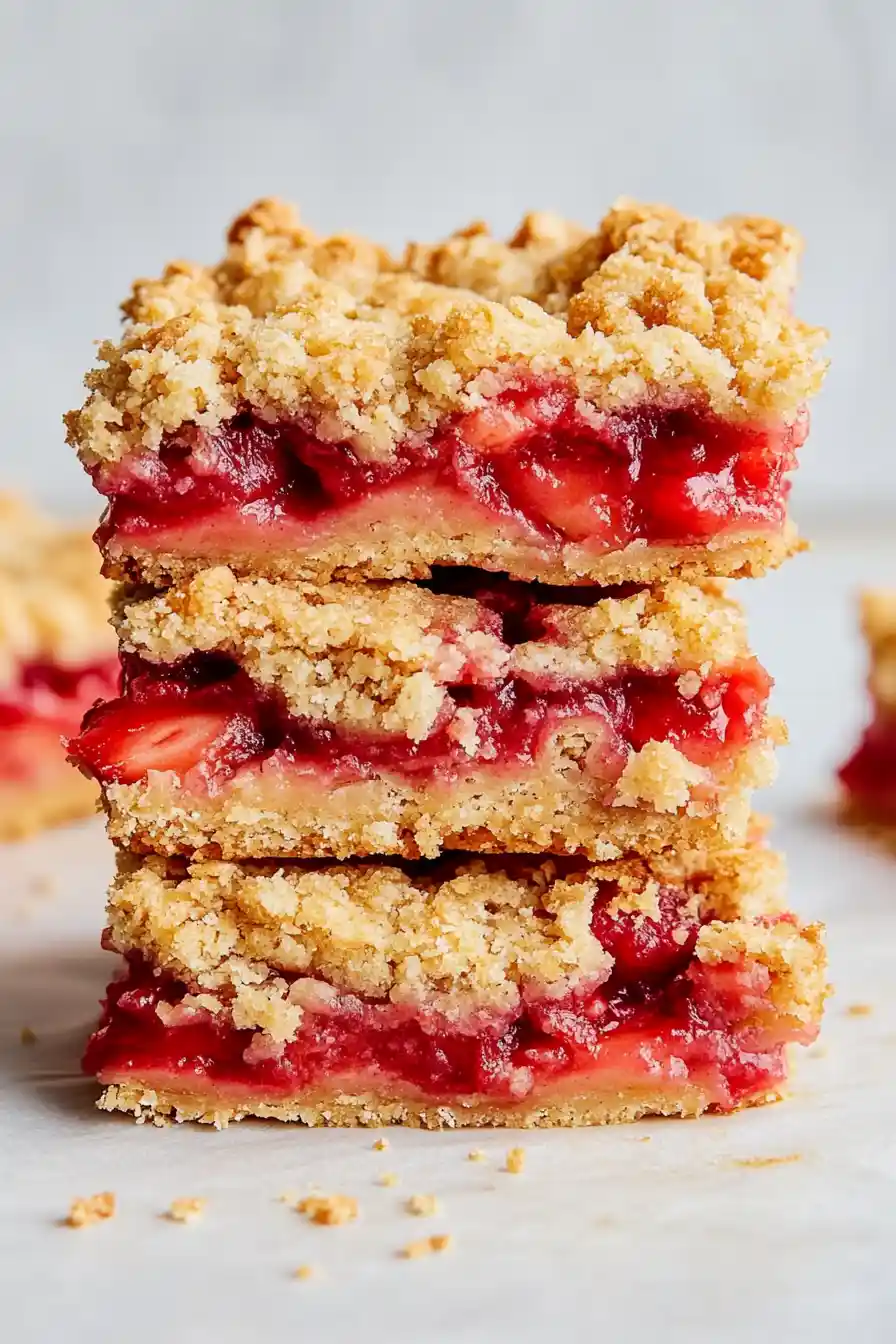 Best Strawberry Rhubarb Pie Bars Recipe
