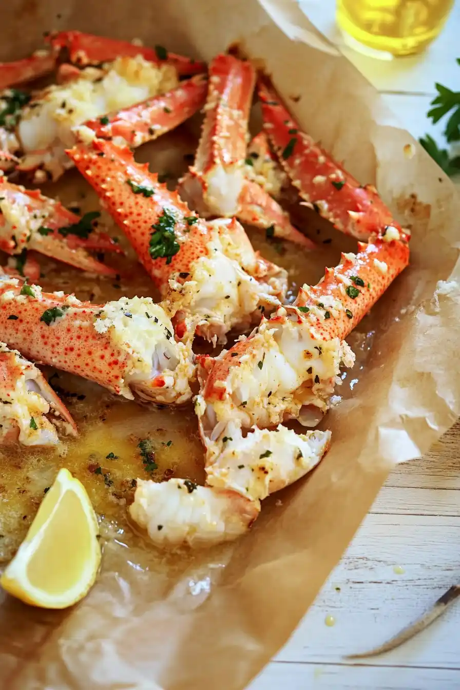 Juicy Oven Baked Crab Legs