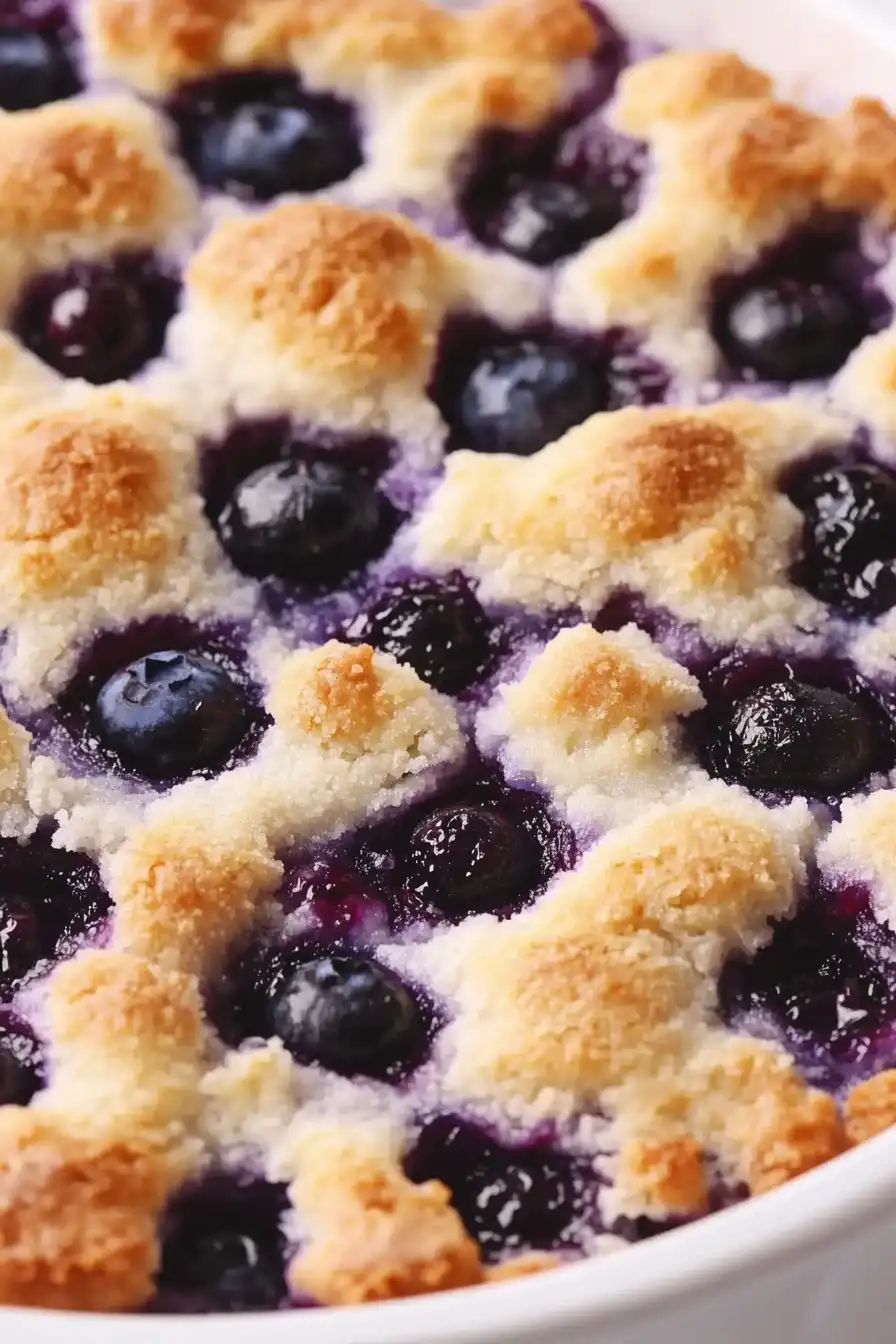 Moist Blueberry Cobbler with Frozen Berries