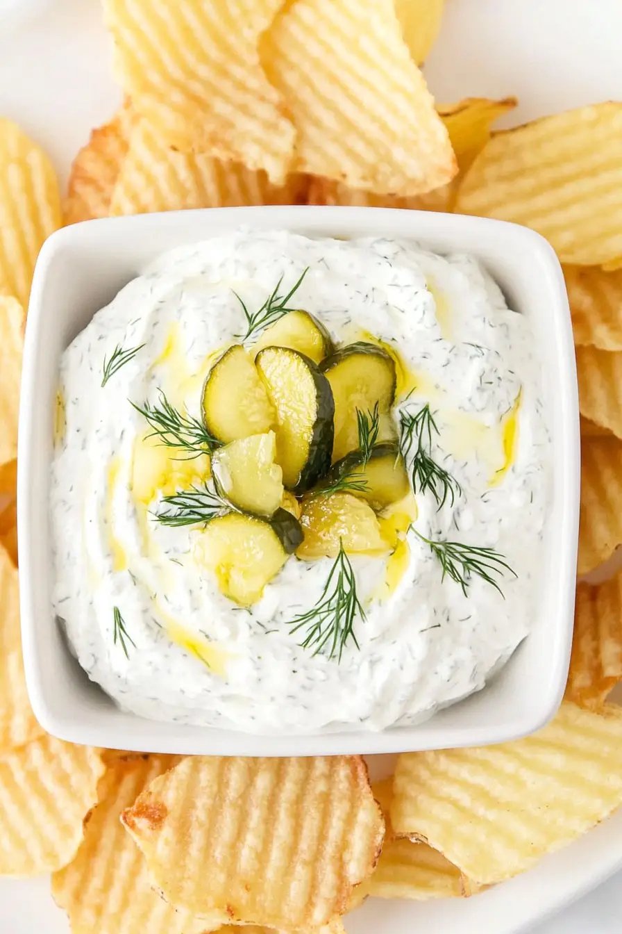 Zesty Greek Yogurt Dill Pickle Dip
