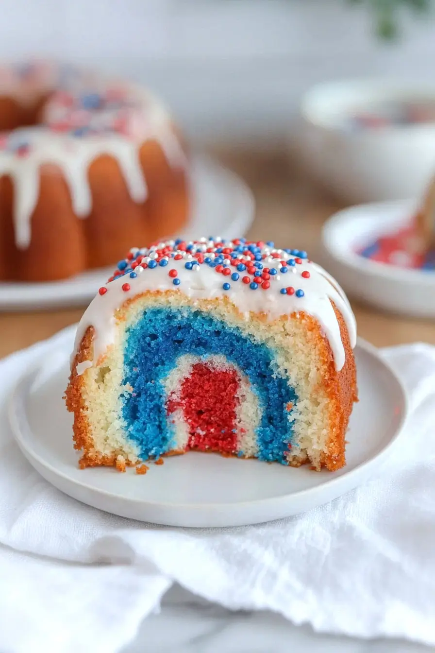 Moist 4th of July Bundt Cake