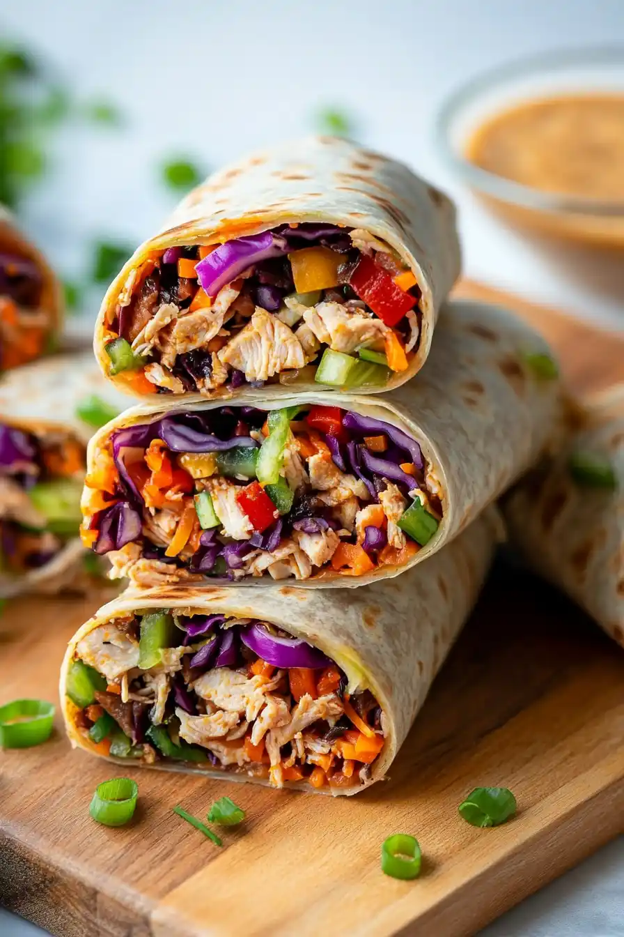 Best Asian Chicken Salad Wrap