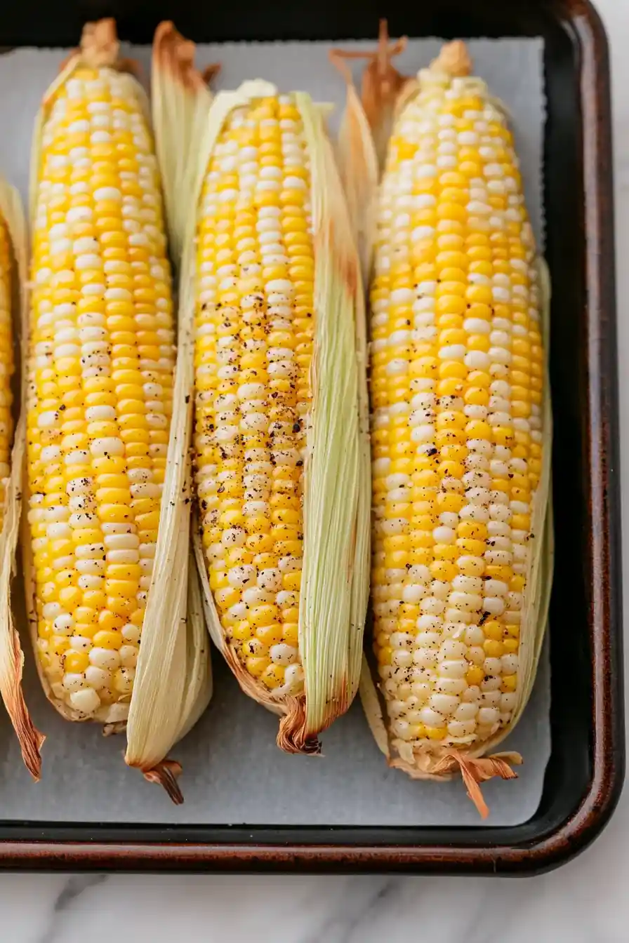 Perfectly Roasted Corn on the Cob in the Oven