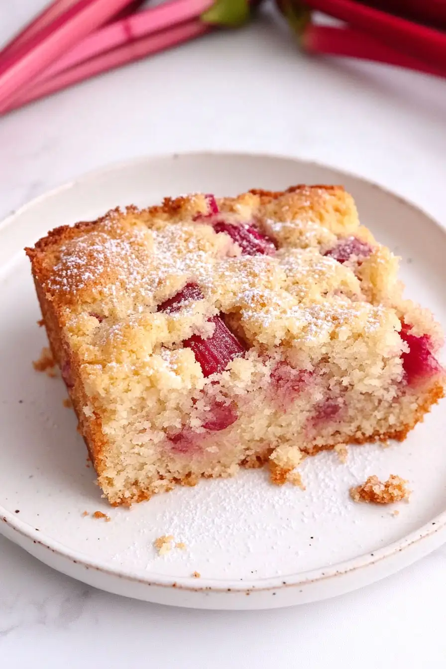 Moist Rhubarb Cake