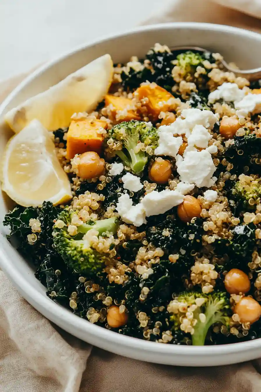 Fresh Broccoli Kale Quinoa Salad