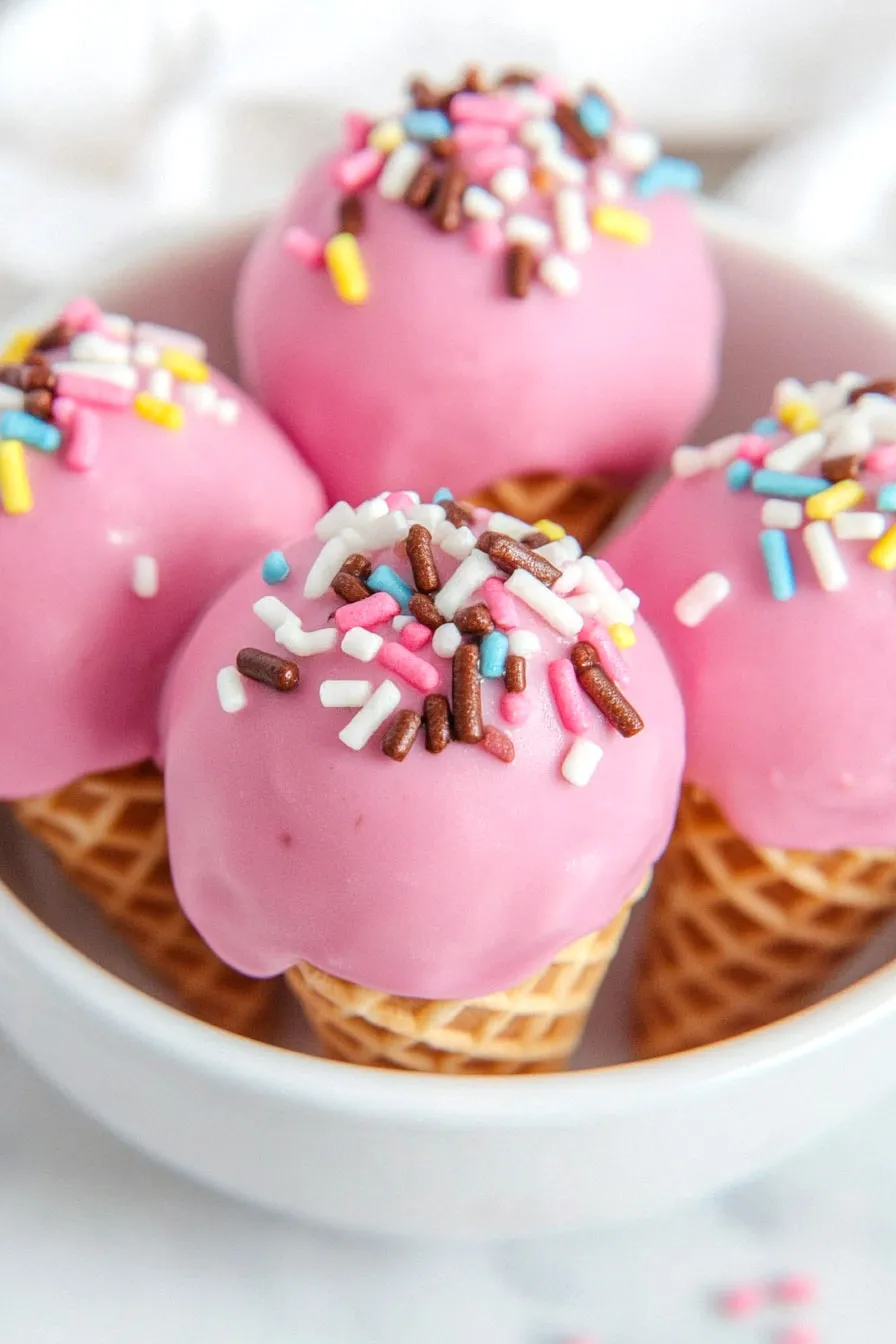 Mini Ice Cream Cone Cake Pops