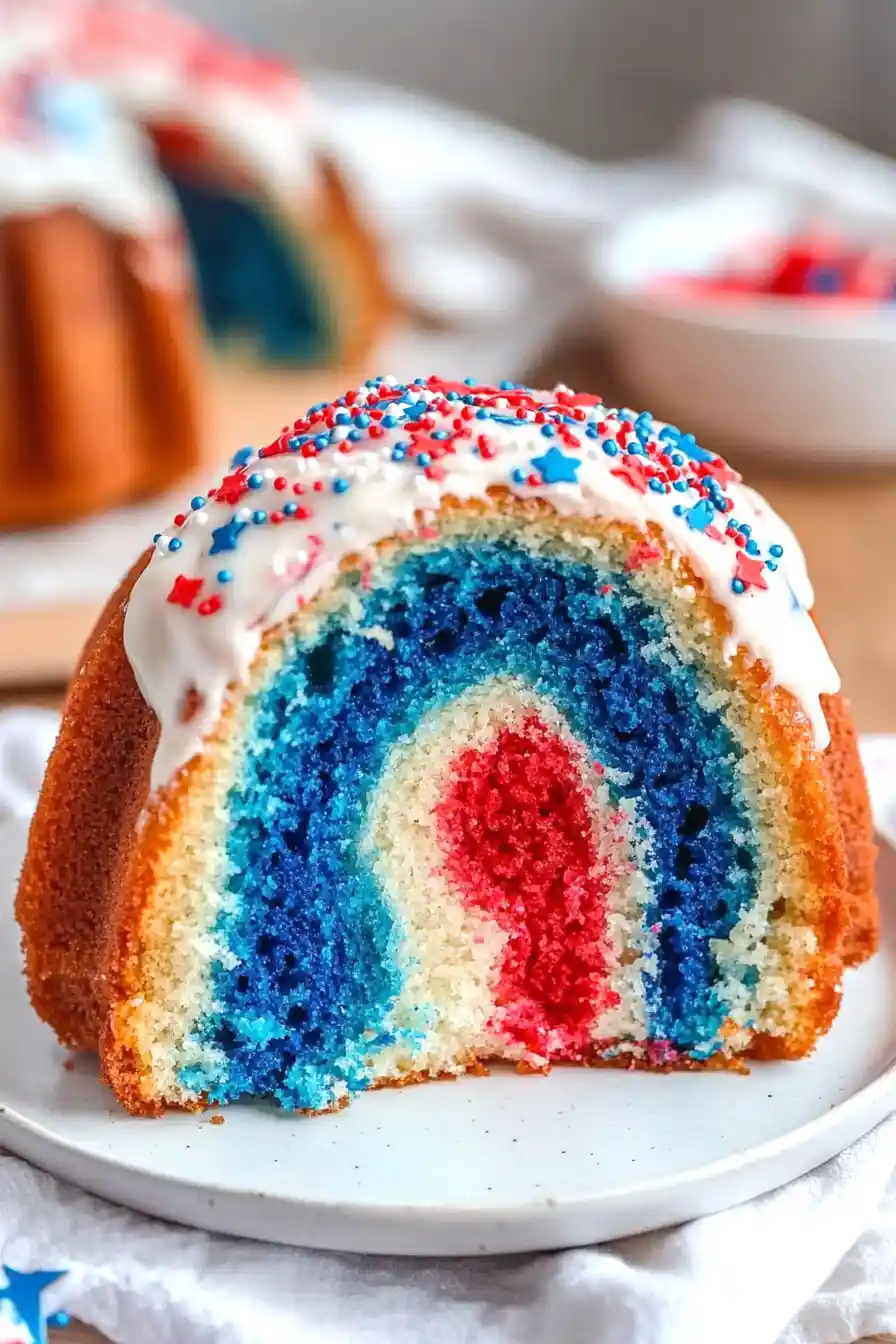 Moist 4th of July Bundt Cake