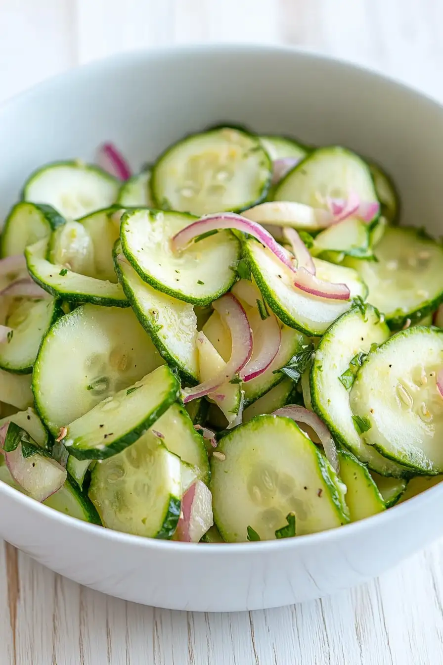 Crunchy Cucumber Zucchini Salad